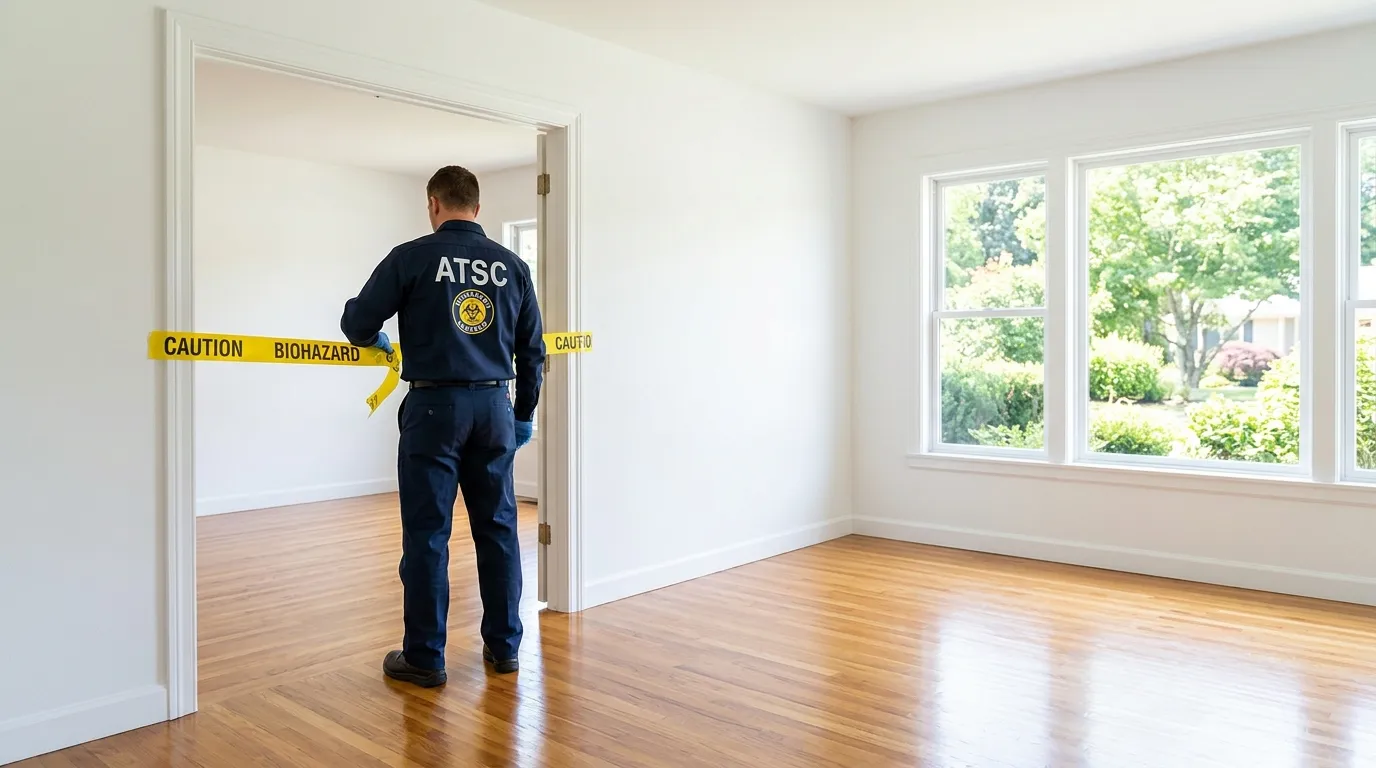 Certified biohazard cleanup crew performing Crime Scene Cleanup in Old Jamestown
